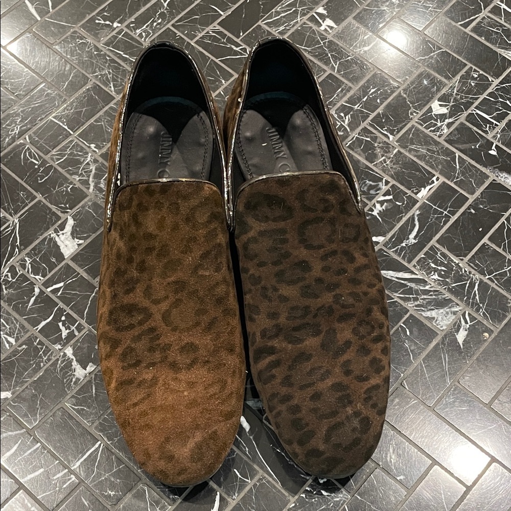 Jimmy Choo Brown Leopard Men's Loafers